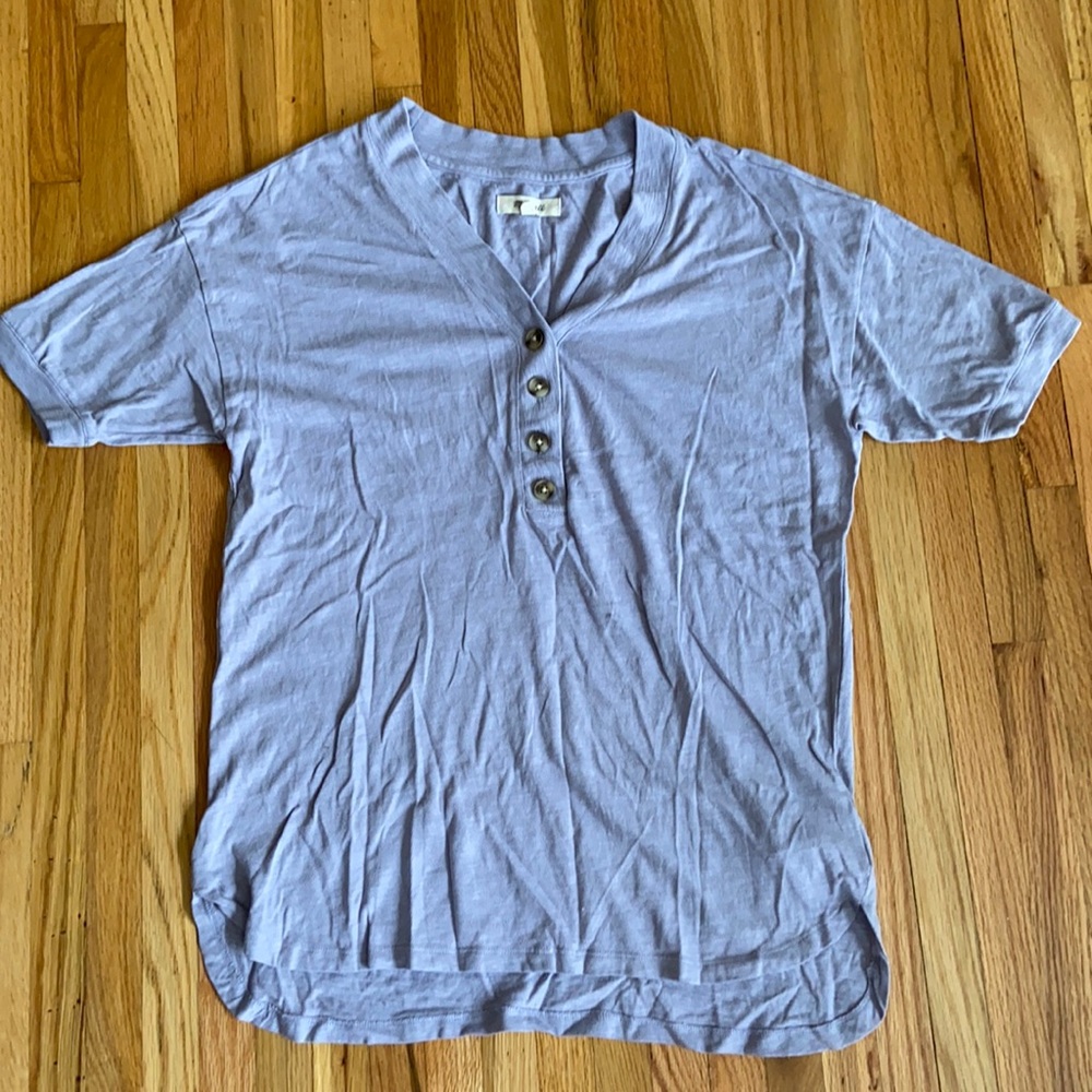Madewell Short sleeve Purple T-Shirt - Size XS